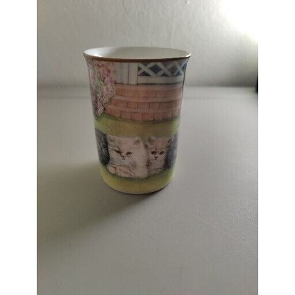 Kittens Cats Coffee Mug Cup Royal Bone China Ceramic Thailand Vintage 8oz. - Picture 2 of 14